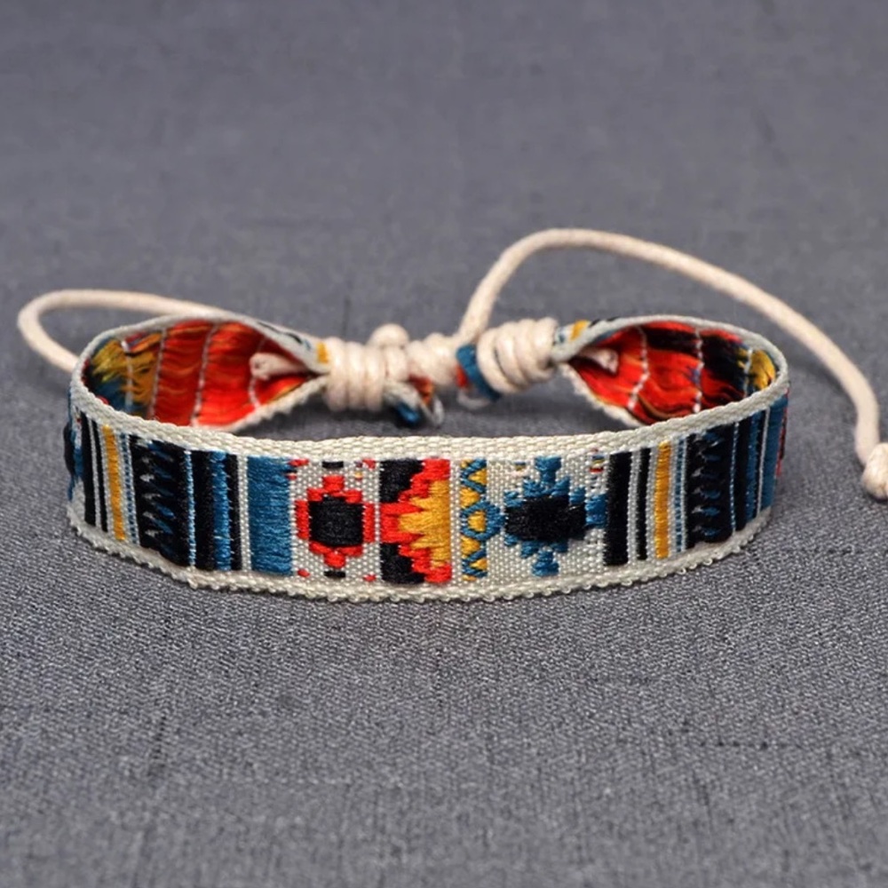 Cream Based Aztec Bracelet